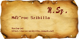 Móroc Szibilla névjegykártya